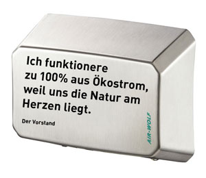 Handabtrockner Ökostrom