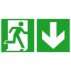 Rettungsschild - nachleuchtend Notausgang rechts