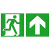 Rettungsschild - nachleuchtend Rettungsweg (Kombischild)
