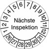 Prüfplaketten - Nächste Inspektion weiß / schwarz
