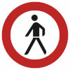 Verkehrsschild nach StVO - Nr. 259 Verbot für Fußgänger