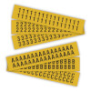 Selbstklebende Ziffern und Buchstaben auf Karte Schrifthöhe 16, 0 mm, gelb /  schwarz