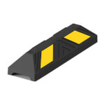 wolk Parkplatzbegrenzung aus Recylinggummi mit gelben Reflexstreifen und integriertem Tragegriff