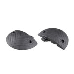 Fahrbahnschwelle Endstück positiv für Schrittgeschwindigkeit 10 km/h, schwarz