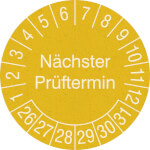 Prüfplakette aus Graspapier Nächster Prüftermin
