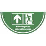 Bodenmarkierung für Türbereiche R10 Fluchtweg muss freigehalten werden