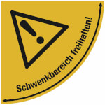 Bodenmarkierung für Türbereiche R10 Schwenkbereich freihalten