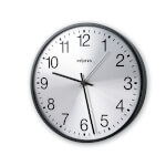 Peweta Funkwanduhr Metallgehäuse 30 cm Ziffernblatt mit arabischen Zahlen und rundschliff