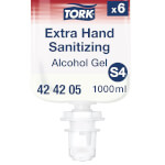 Tork 424205 Extra Desinfizierendes Hand Alkohol Gel Premium Desinfektion für Spendersystem S 4