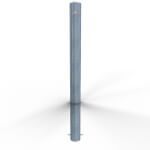 Schake Absperrpfosten Stahlrohr feuerverzinkt zum Einbetonieren mit Erdanker, ortsfest