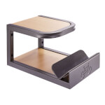 Mottez Fahrradhalter zur Wandmontage für den Innenbereich mit Regal zur Ablage von Fahrradzubehör wie Helm oder Handschuhe