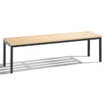 C+P Freistehende Sitzbank Basic Gestell mit 4 Füßen aus stabilem Vierkant-Stahlrohr 30 x 30 mm