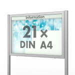 Planus 65 E Freistehender Schaukasten eckig Format für 21 × DIN A4 Blätter