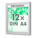 Plenum 65 E Wand-Schaukasten eckig Format für 12 × DIN A4 Blätter