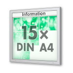 Plenum 65 E Wand-Schaukasten eckig Format für 15 × DIN A4 Blätter