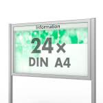Plenum 65 E Freistehender Schaukasten eckig Format für 24 × DIN A4 Blätter