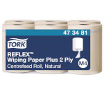 Tork 473481 Reflex Starke Papierwischtücher Natur Advanced 2-Lagig für Spendersystem M4