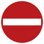Verkehrsschild / Betriebs- und Privatkennzeichnung Verbot der Einfahrt