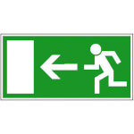 Fluchtwegschild - langnachleuchtend Rettungsweg links