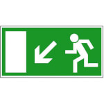 Rettungsschild - nachleuchtend Rettungsweg links abwärts
