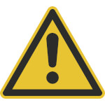 Warnschild Warnung vor einer Gefahrstelle