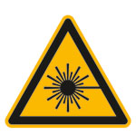 Warnschild Warnung vor Laserstrahl