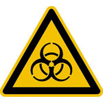 Warnschild Warnung vor Biogefährdung