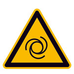 Warnschild Warnung vor automatischem Anlauf