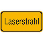 Warn-Zusatzschild Laserstrahl