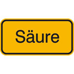 Warn-Zusatzschild Säure