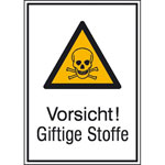 Warn-Kombischild Vorsicht! Giftige Stoffe