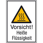 Warn-Kombischild Vorsicht! Heiße Flüssigkeit