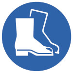 Gebotsschild Schutzschuhe benutzen