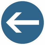 Gebotsschild Richtungshinweis (Pfeil)