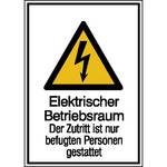 Warn-Kombischild Elektrischer Betriebsraum