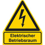 Warn-Kombischild Elektrischer Betriebsraum