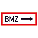 Hinweisschild für den Brandschutz BMZ ---->
