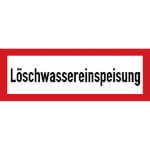 Hinweisschild für den Brandschutz Löschwassereinspeisung