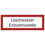 Hinweisschild für die Feuerwehr Löschwasser Entnahmestelle