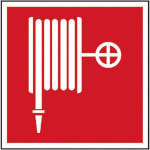 Brandschutzschild - langnachleuchtend Löschschlauch