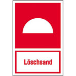 Brandschutzschild - nachleuchtend Löschsand