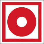 Brandschutzschild - langnachleuchtend Brandmelder (manuell)