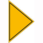 Hinweisschild für Gasanlagen Richtungspfeil für 11.2831 (Gashaupthahn)