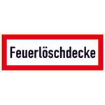 Hinweisschild für die Feuerwehr Feuerlöschdecke