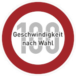 Verkehrsschild / Betriebs- und Privatkennzeichnung Zulässige Höchstgeschwindigkeit