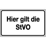 Verkehrsschild / Betriebs- und Privatkennzeichnung Hier gilt die StVO