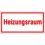Hinweisschild zur Betriebskennzeichnung Heizungsraum