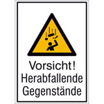 Warn-Kombischild Vorsicht! Herabfallende Gegenstände