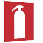 Brandschutzschild - Fahne - langnachleuchtend Feuerlöscher (International)