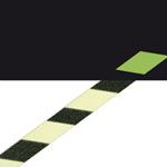 SafetyWalk - Antirutsch-Warnmarkierungsstreifen langnachleuchtend/schwarz